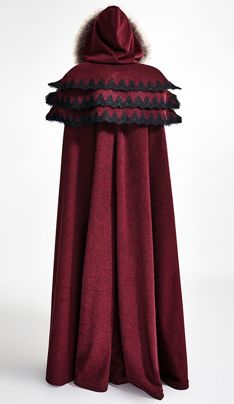 Cape volants brodés Rouge Cape volants brodés Rouge