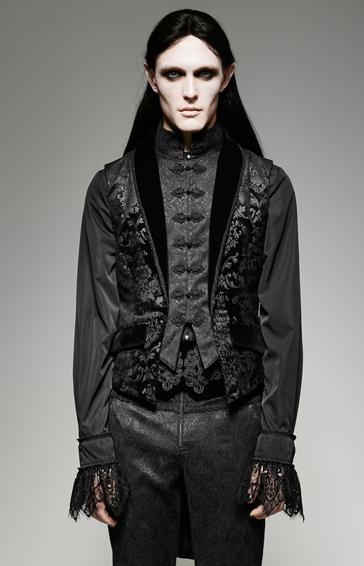 Gilet queue-de-pie en velours jacquard