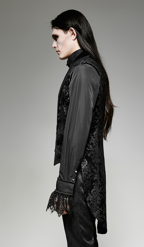 Gilet queue-de-pie en velours jacquard