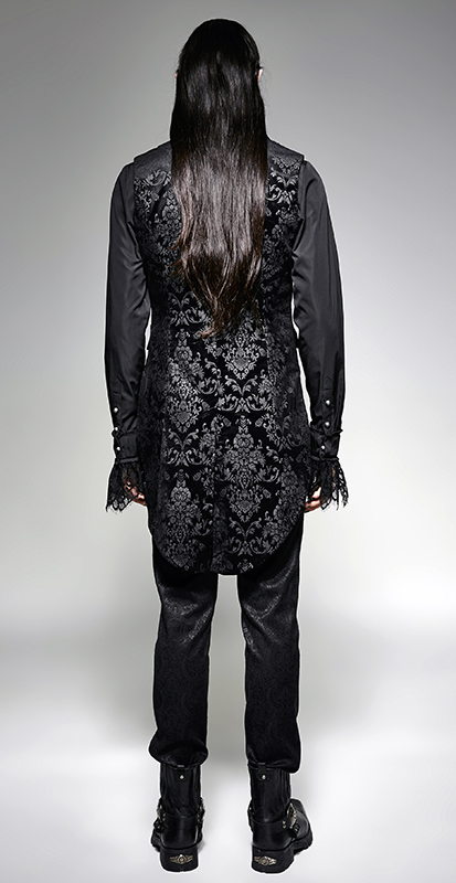 Gilet queue-de-pie en velours jacquard