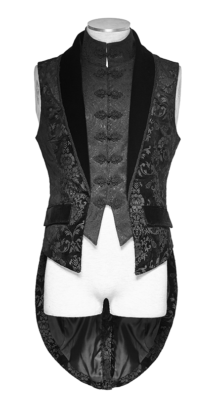 Gilet queue-de-pie en velours jacquard