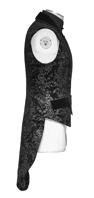 Gilet queue-de-pie en velours jacquard