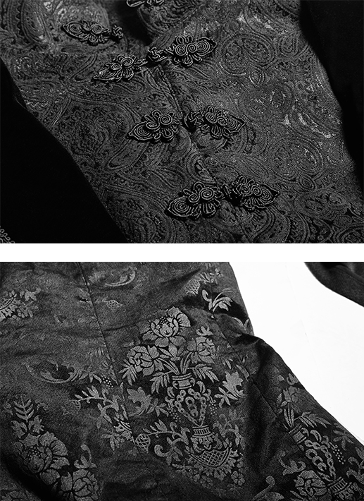 Gilet queue-de-pie en velours jacquard