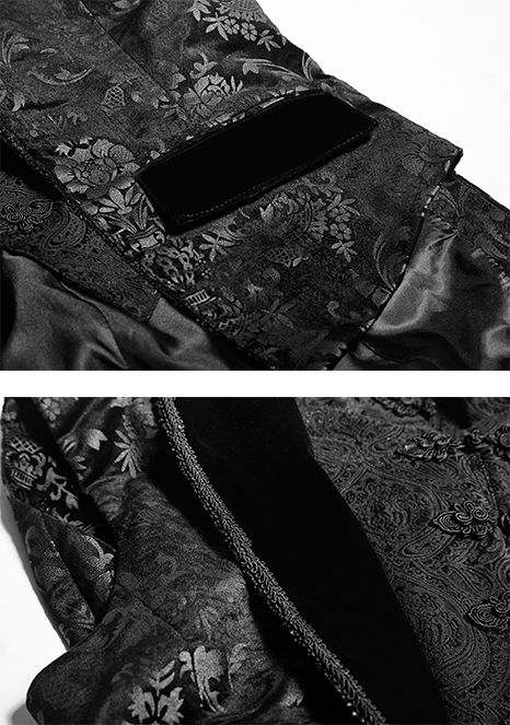 Gilet queue-de-pie en velours jacquard