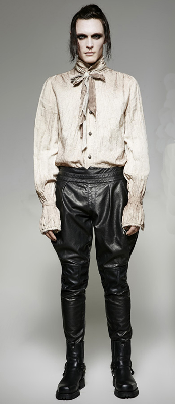 Chemise steampunk lavallière Blanche