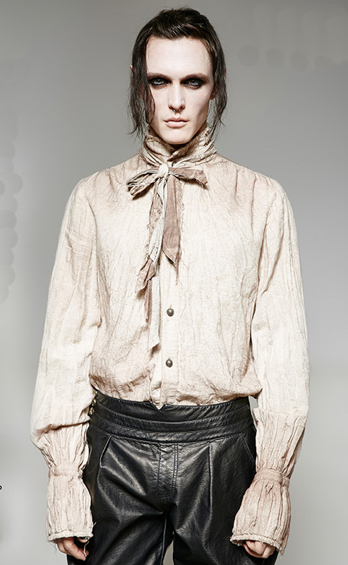 Chemise steampunk lavallière Blanche