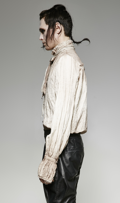 Chemise steampunk lavallière Blanche