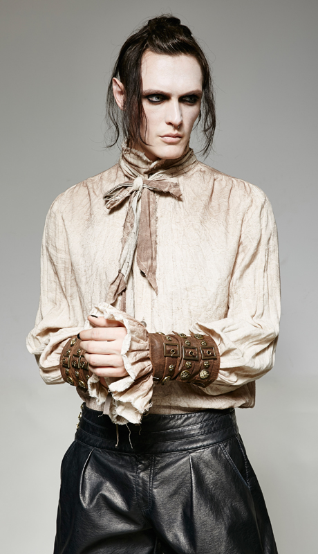 Chemise steampunk lavallière Blanche