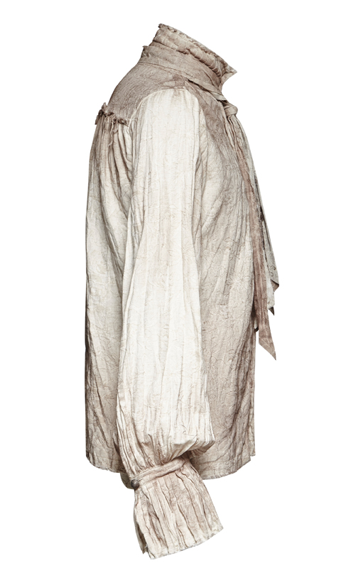 Chemise steampunk lavallière Blanche