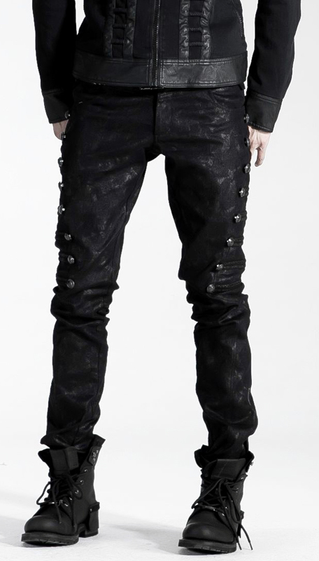 Jeans officier à boutons