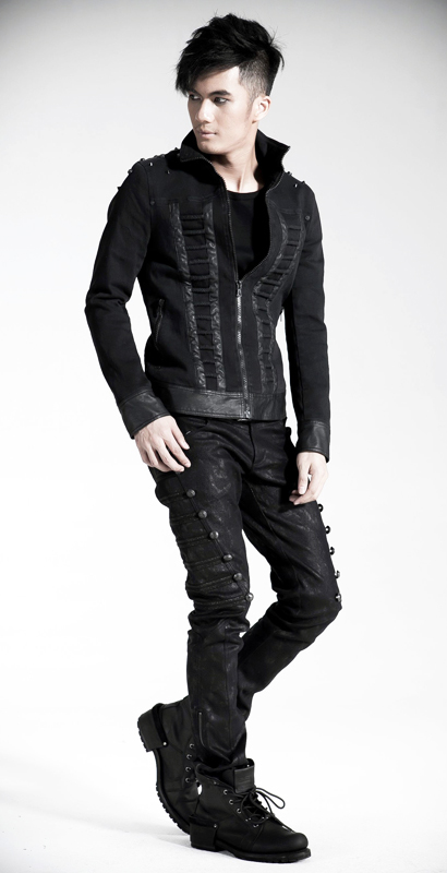 Jeans officier à boutons