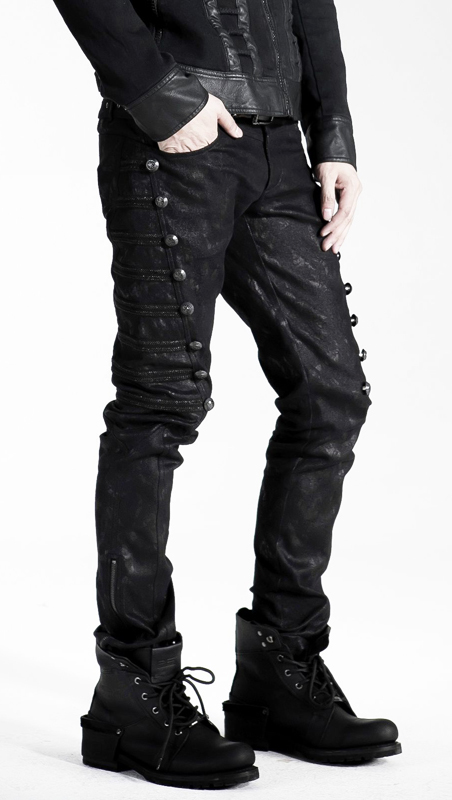 Jeans officier à boutons