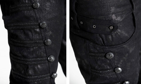 Jeans officier à boutons