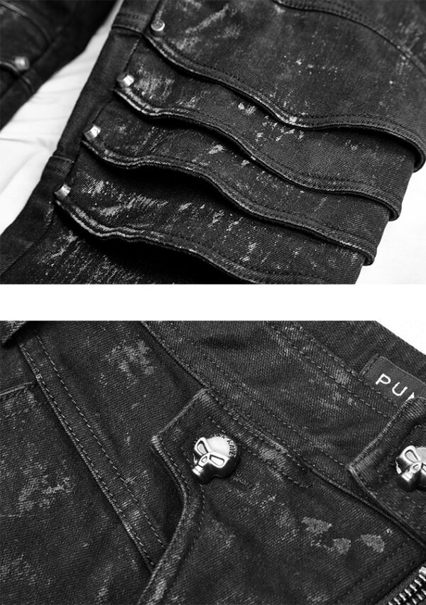 Jeans armure clouté