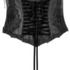 Corset serre-taille cuir brodé