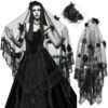 Voile de mariée roses noires