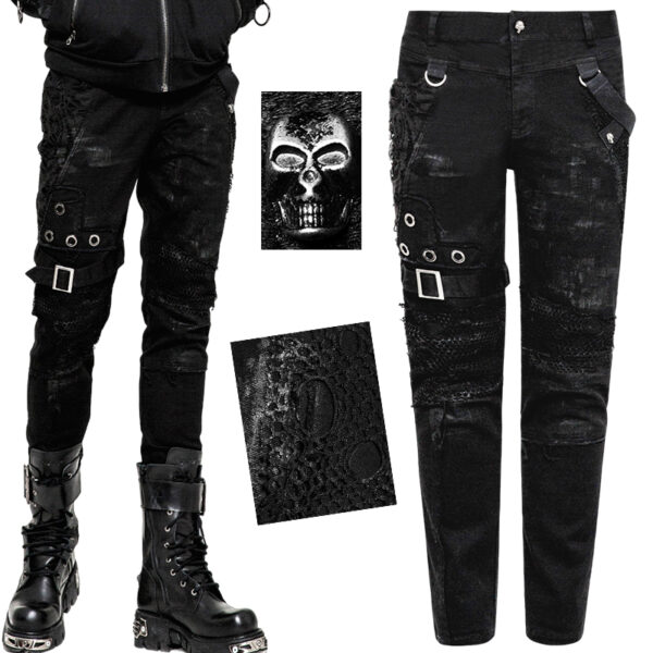 Jeans destroy gros oeillets