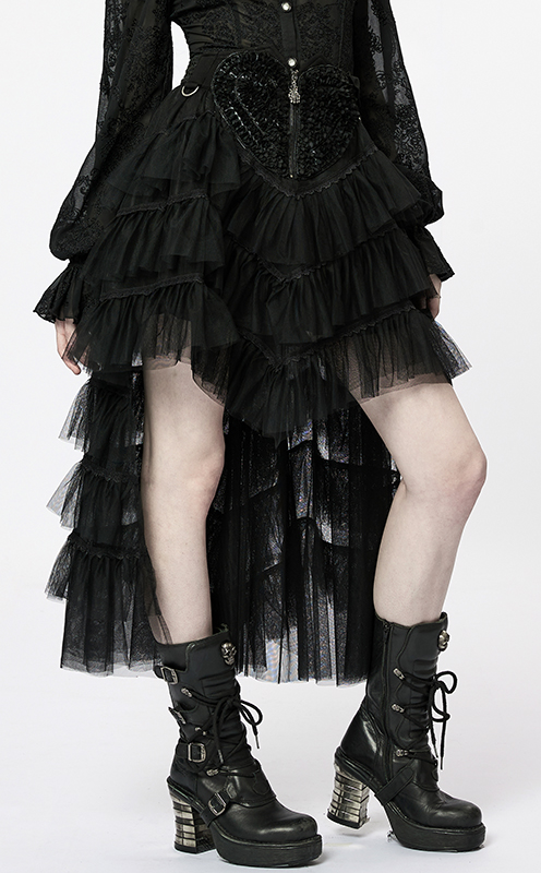 Jupe à volants avec traîne