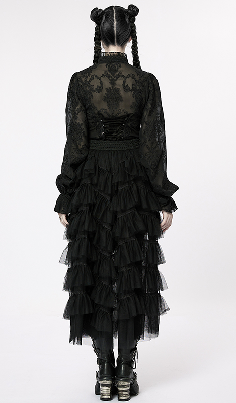 Jupe à volants avec traîne