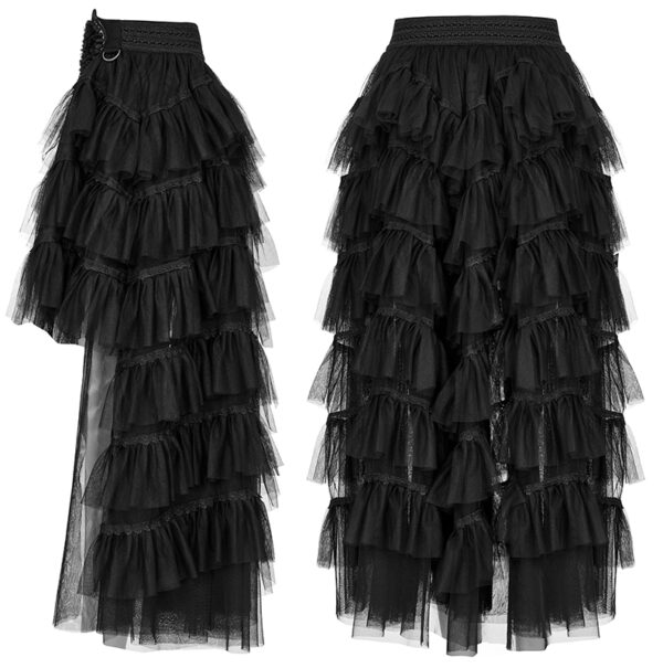 Jupe à volants avec traîne