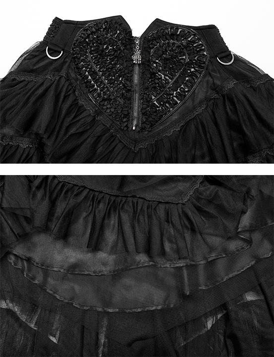 Jupe à volants avec traîne