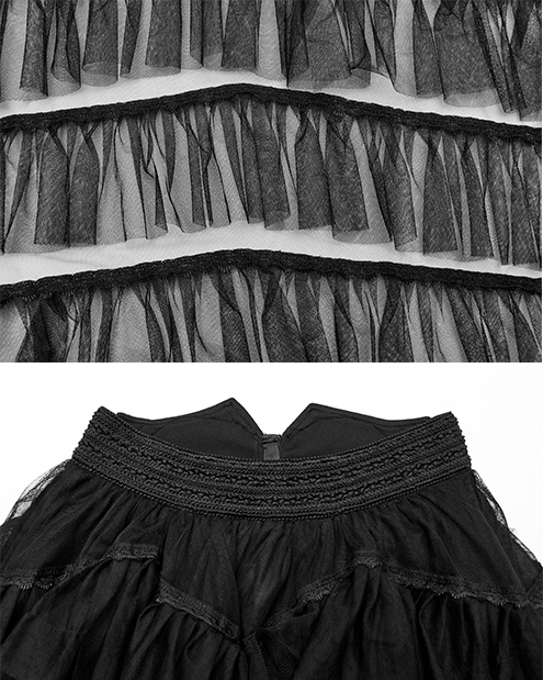 Jupe à volants avec traîne