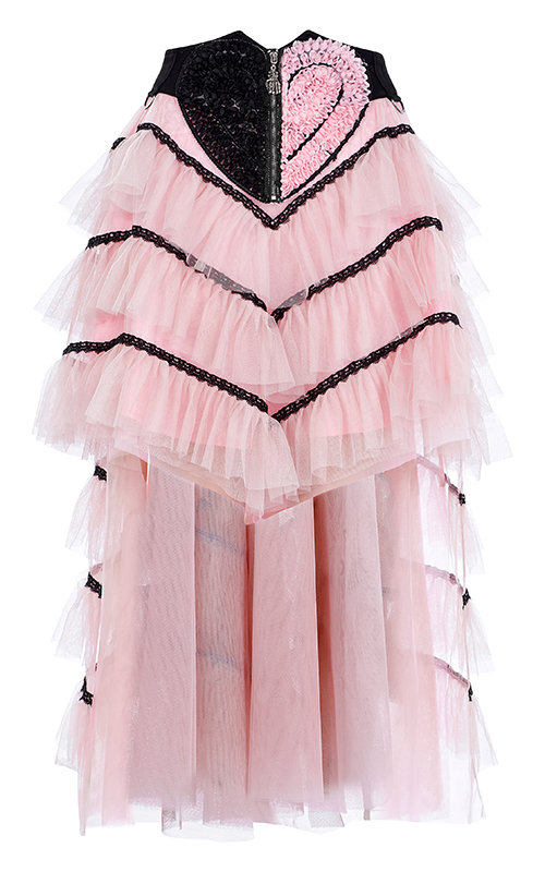 Jupe traîne au grand coeur Jupe traîne au grand coeur