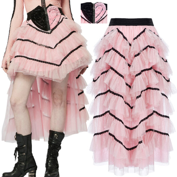 Jupe traîne au grand coeur Jupe traîne au grand coeur