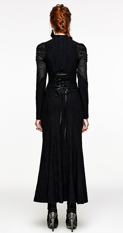 Robe victorienne à détails cuir