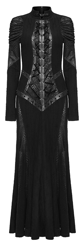 Robe victorienne à détails cuir