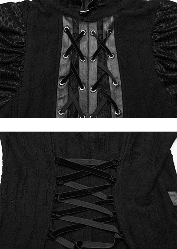 Robe victorienne à détails cuir