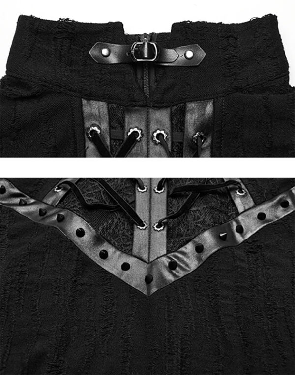 Robe victorienne à détails cuir