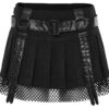 Jupe plissée résille sangles