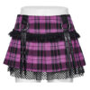 Mini jupe écossaise Rose