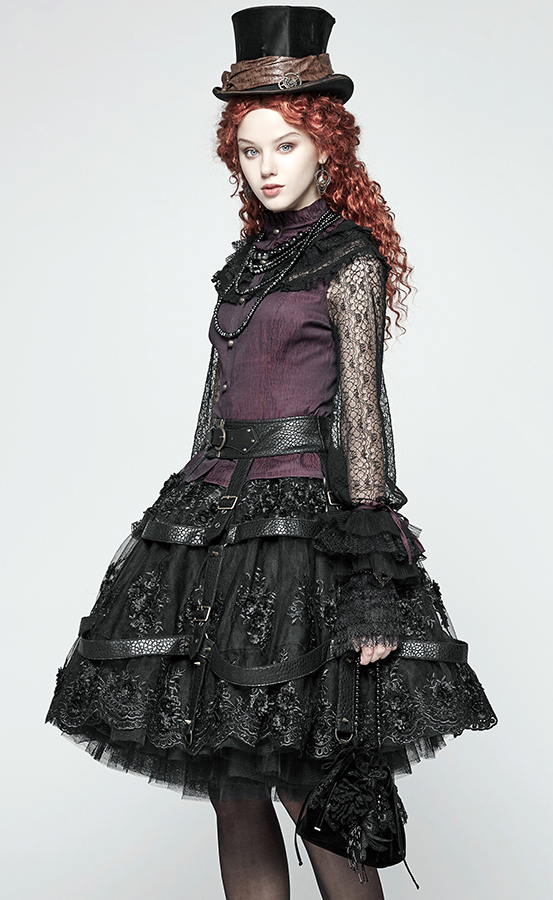 Jupe harnais en cuir vegan Jupe harnais en cuir vegan