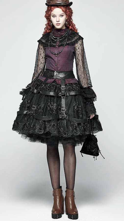 Jupe harnais en cuir vegan Jupe harnais en cuir vegan