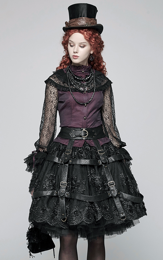 Jupe harnais en cuir vegan Jupe harnais en cuir vegan