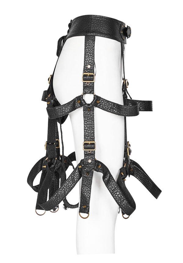 Jupe harnais en cuir vegan Jupe harnais en cuir vegan