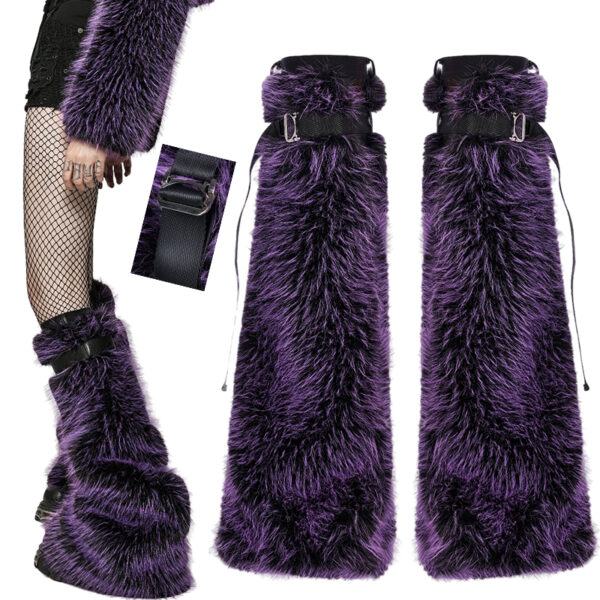 Leg Warmers évasées fausse fourrure – Violet Leg Warmers évasées fausse fourrure – Violet
