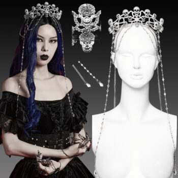 Couronne Têtes de Mort à strass