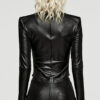 Haut en faux cuir à épaulettes Haut en faux cuir à épaulettes