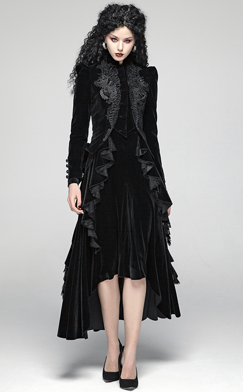 Blazer péplum en velours brodé