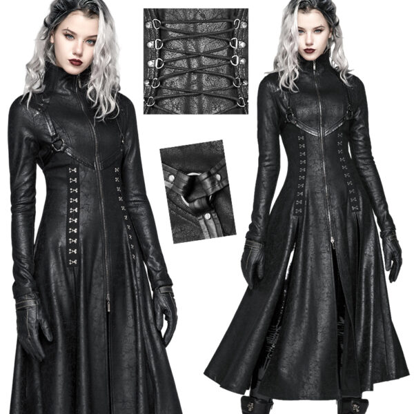 Manteau long cuir Matrix