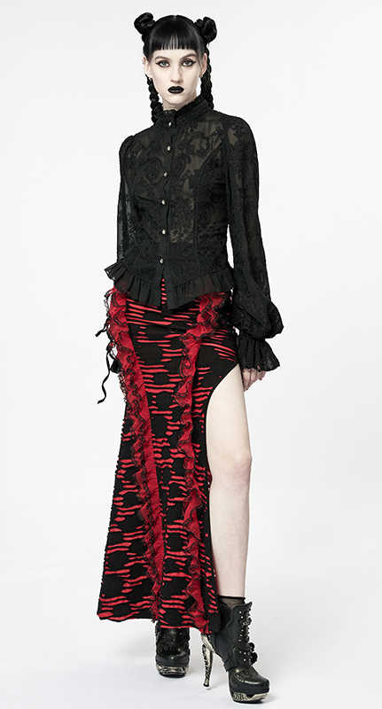 Chemise dentelle camée Noire Chemise dentelle camée Noire