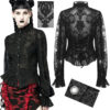 Chemise dentelle camée Noire Chemise dentelle camée Noire