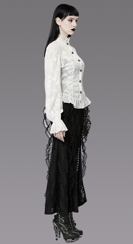 Chemise dentelle camée Blanche Chemise dentelle camée Blanche