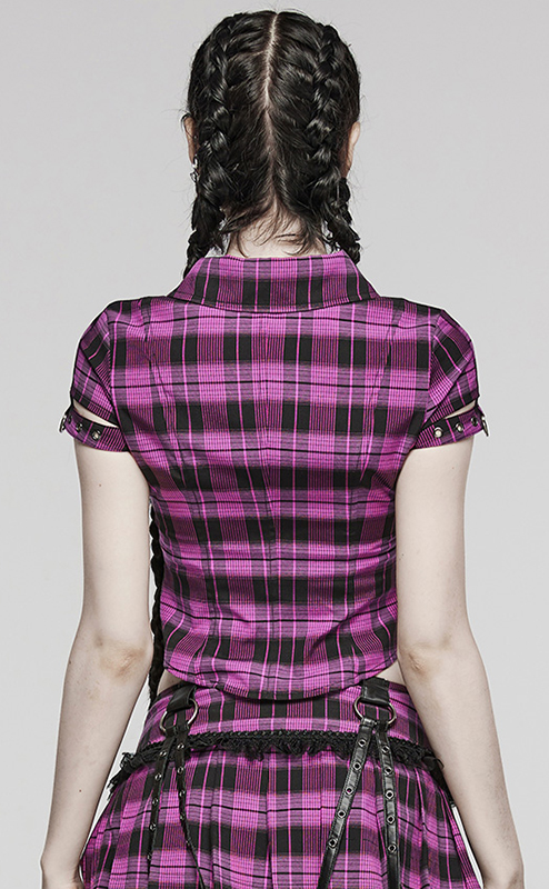 Chemise écossaise Rose