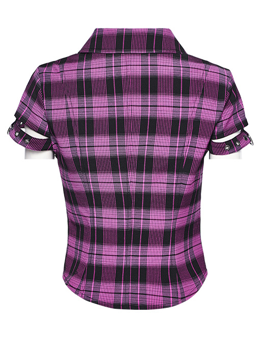 Chemise écossaise Rose