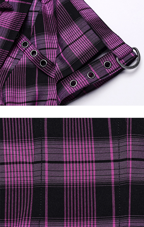 Chemise écossaise Rose