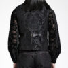 Gilet brocart à rivets Noir